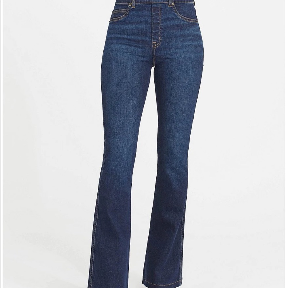 SPANX | Shapewear Blue Denim Flare Jeans Medium - Picture 1 of 14